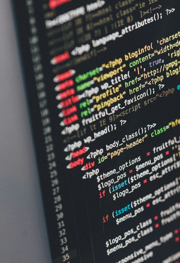 monitor showing Java programming